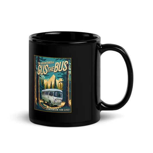 Gus the Bus - Black Glossy Mug