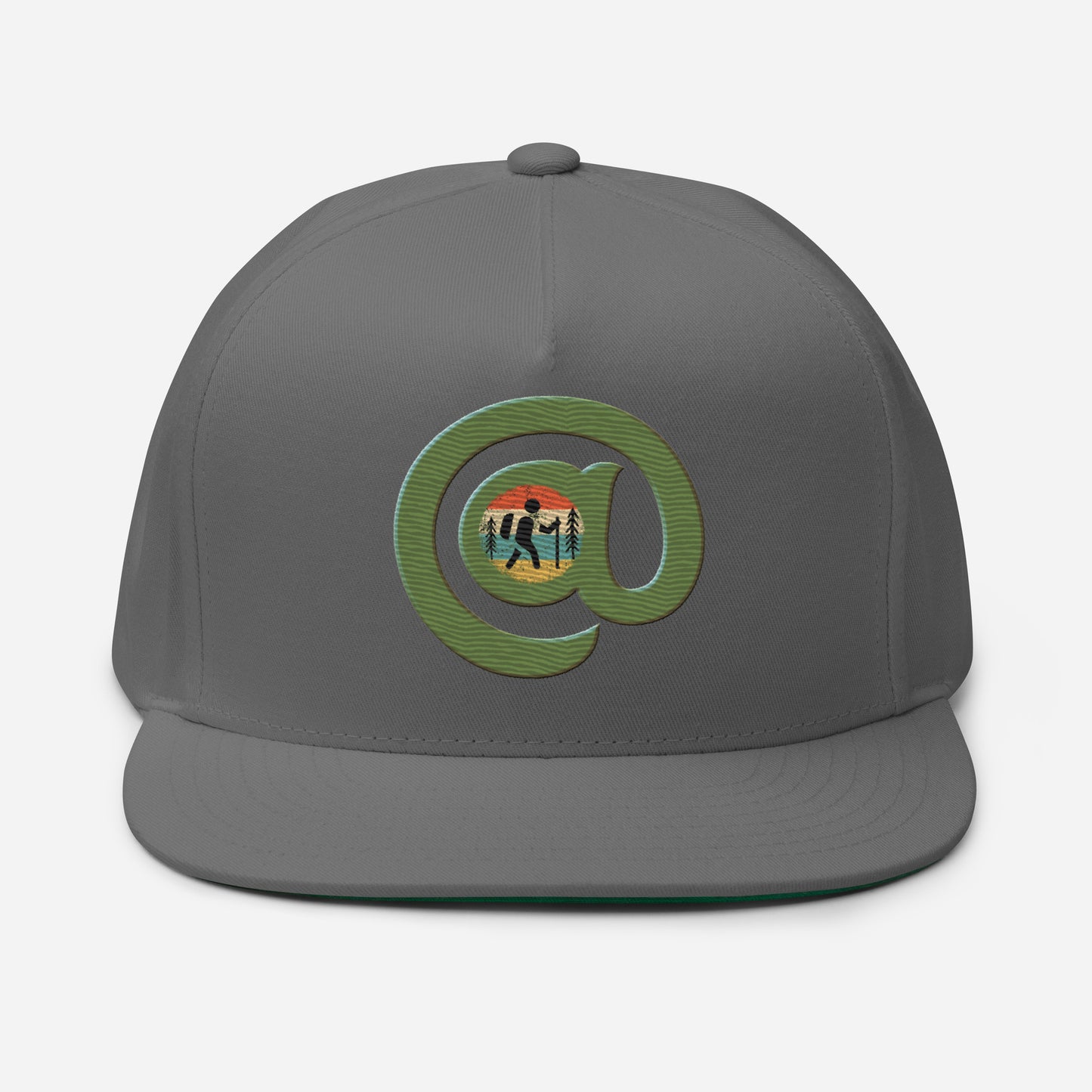 @HIKING - Flat Bill Embroidered Cap