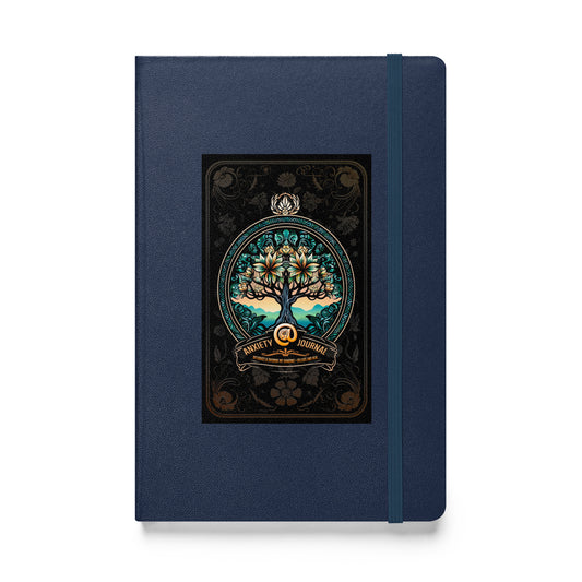 Anxiety Journal - Hardcover Bound Notebook in Navy