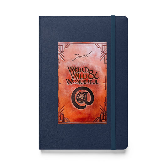 Weird, Wild & Wonderful Anxiety Journal - Hardcover bound notebook in Navy